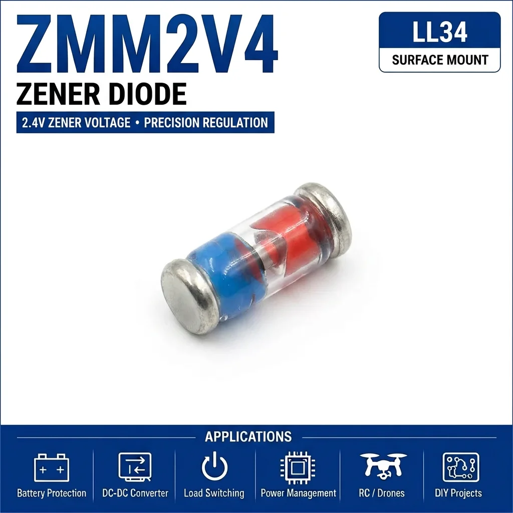(100 pcs) ZMM2V4 LL34 - Zener Diode 2.4V 500mW