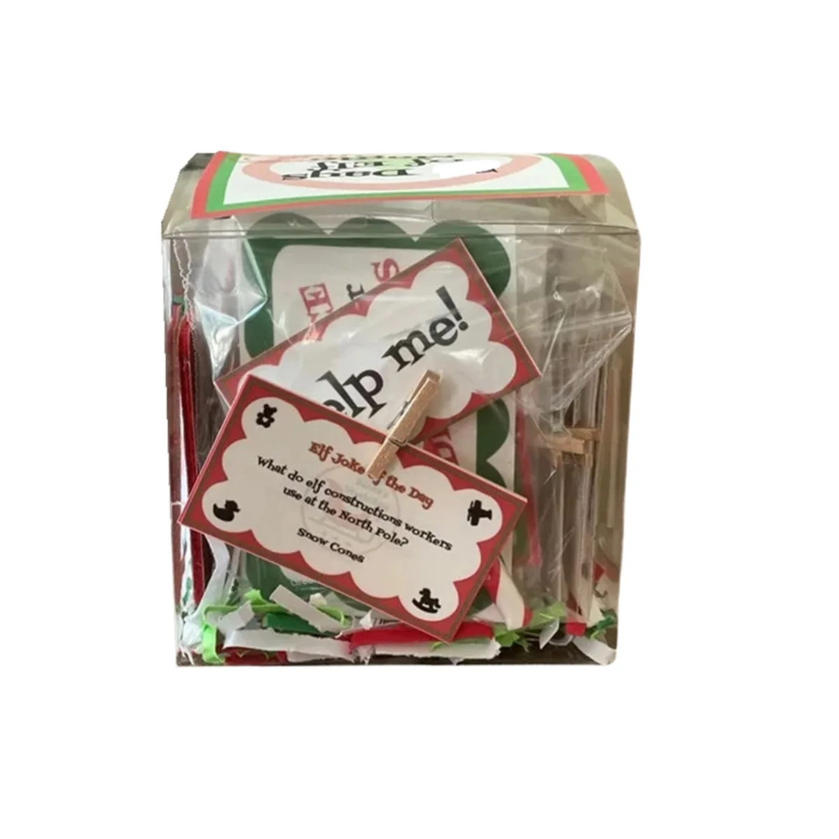 Kit mágico de elfo 30 días de Navidad, actividades divertidas de elfo, accesorios de elfo, kit de Navidad de elfo, Navidad divertida con cuenta regresiva