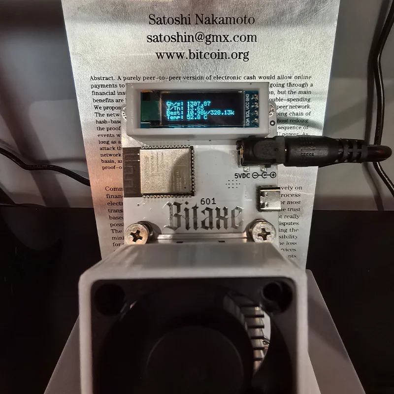 Bitaxe Gamma 601 1.2TH/s Open Source Bitcoin Miner With Power Supply Personal blockchain crypto coin miner