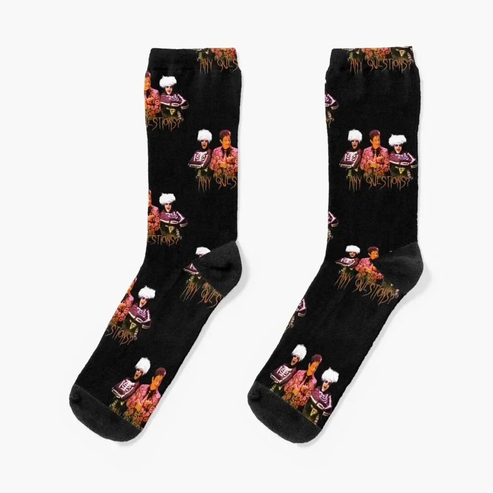 David S. Pumpkins - Any Questions V Socks bright garter cartoon luxury sports stockings Ladies Socks Men's