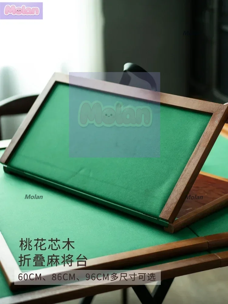 Solid mahjong desktop folding sparrow table portable travel foldable panel household mini hand rub countertop set