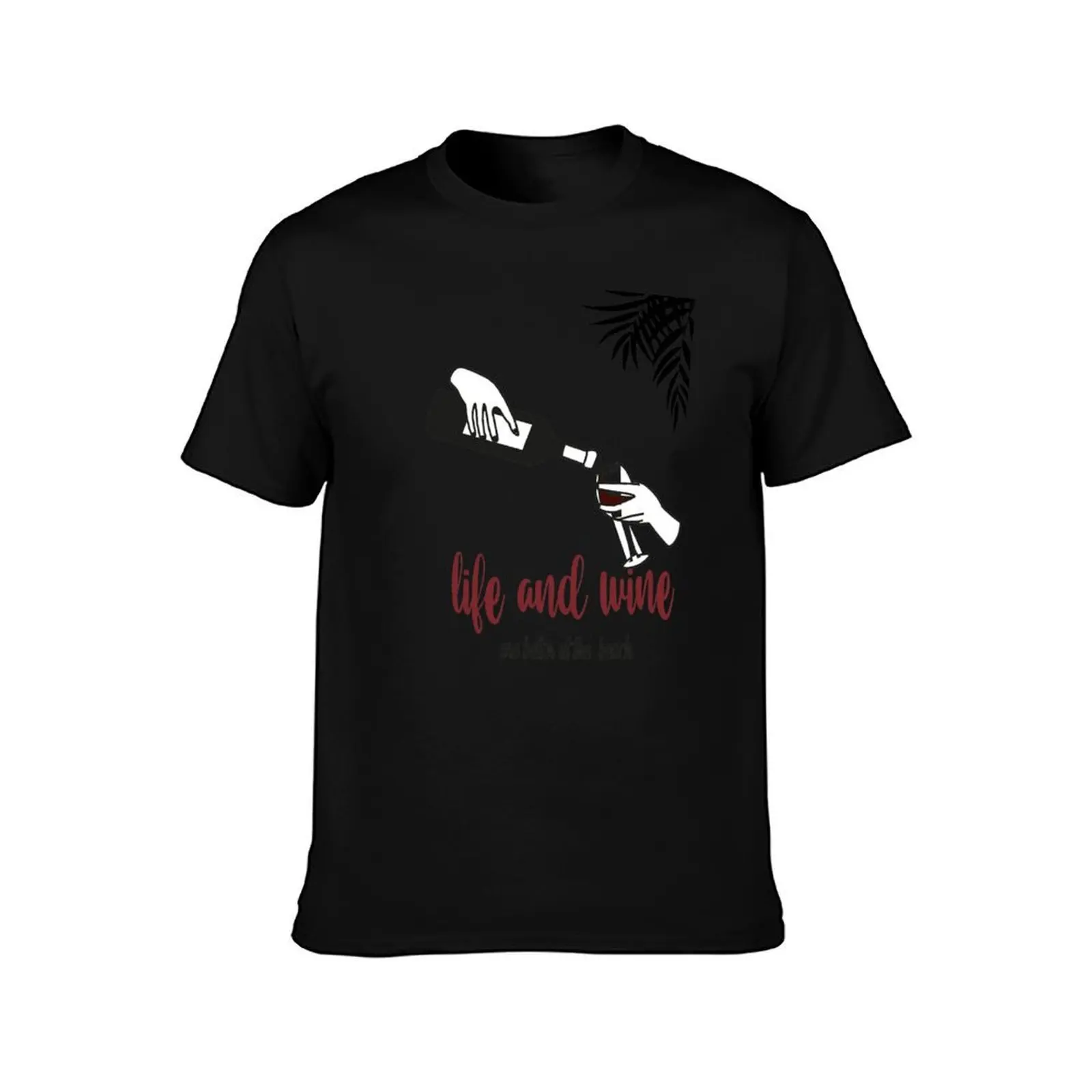 life and wine are better at the beach- summer, apero T-Shirt Everyday Wear Basic Short Sleeve Top - view 2
