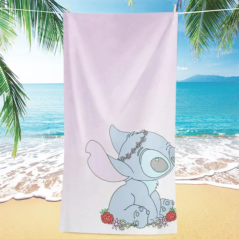 Beach Towel Stitch Play Mud Forest 3D Printing Super Clear Children Adult Microfiber Material Soft and Comfortable Hotel