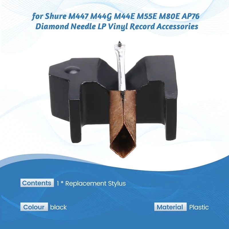 New-A47Q-Phonograph Turntable Stylus For Shure M447 M44G M44E M55E M80E AP76 Needle LP Vinyl Record Accessories