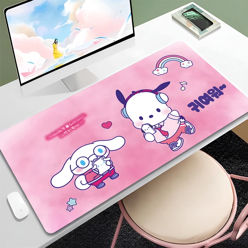 Anime C-Cinnamoroll Cute Mouse Pad Large Cartoon Office PC Table Mat Kawaii Gaming Mousepad Laptop Accessories Animes Mouse Mats