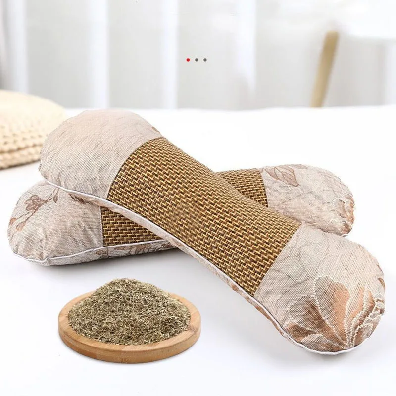 

100% Plant Summer Cooling Neck Pillow Cool Down Help Sleep Pillows Wormwood Cervical Vertebra Support Chinese Medicine Pillow