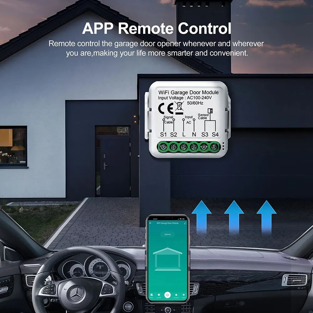 WiFi Tuya Smart Garage Door Switch Door Opening Smart Life APP Controller chiusura del telecomando per Alexa Google Home