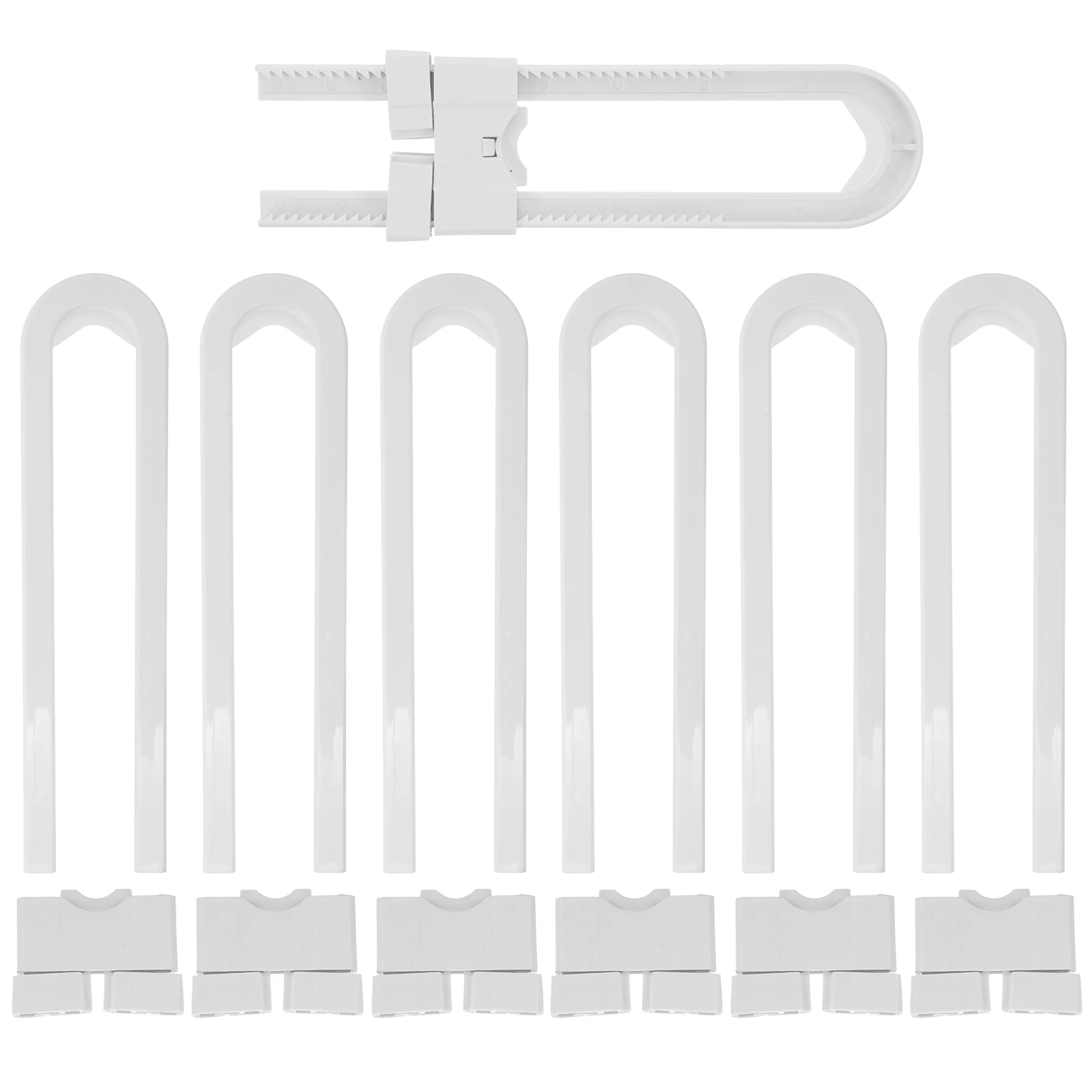 7pcs Safety U Shape Baby Proof For Cabinets Doors Drawers Refrigerators Durable Easy Install Resistant Guardchild Safety