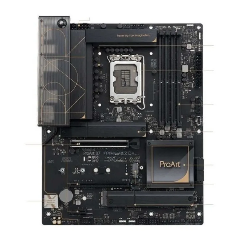 ASUS PROART B760 CREATOR D4 컴퓨터 게임 메인 보드용 부품은 12/13 세대 CPU를 지원합니다. 썸네일 4