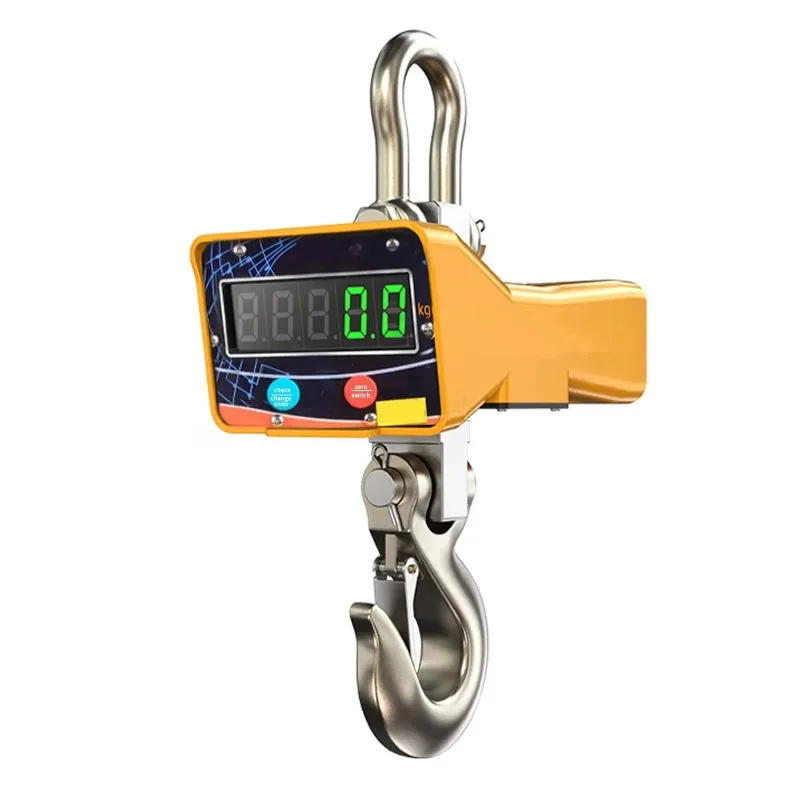 

3T Rechargeable Heavy Industrial Crane Scale Digital Hanging Scale with Visible LED Display Hoist Electronic Scales Hook