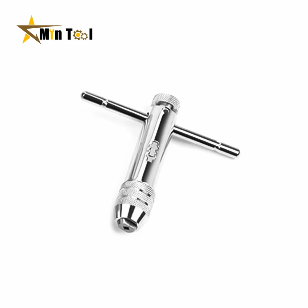 Adjustable M3-8 M5-12 T-Handle Ratchet Tap Wrench Tap Screw Holder Male Thread Metric Plug Tool Hand Tool