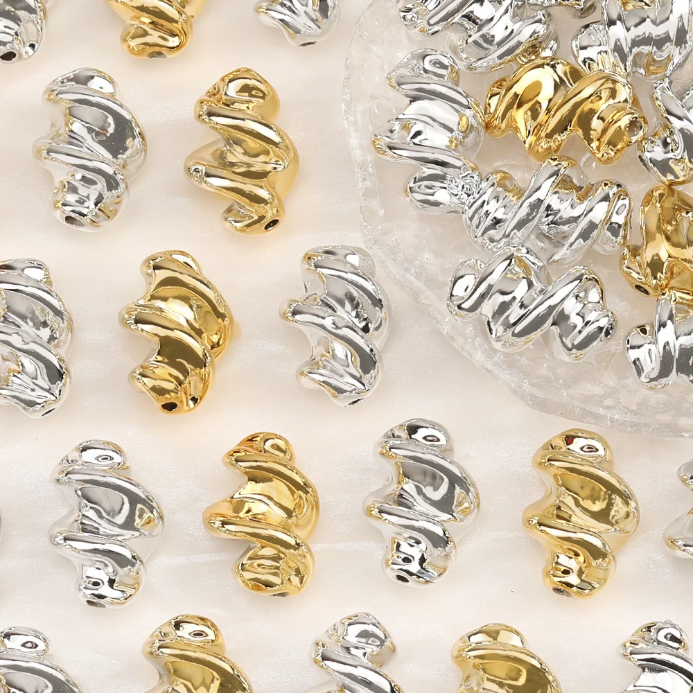 

Cordial Design 100Pcs 15*22MM Acrylic Beads/Hand Made/Twisty Shape/UV CCB Effect/Jewelry Findings & Components/DIY Beads Making