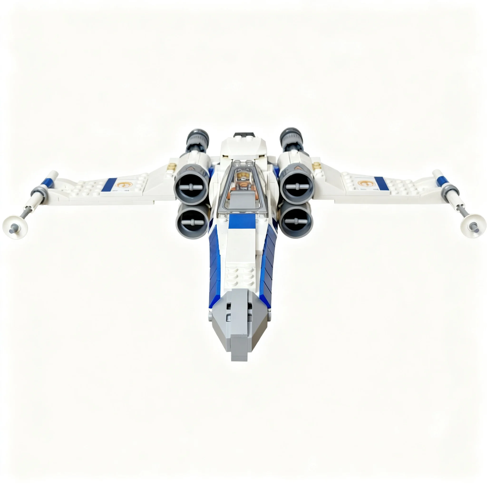 437pcs MOC New Republic Advanced Z-95 AF4-H Headhunter– Alternate Build XWing Starfighter Star Battle Model Building Blocks Toys view 4