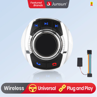 Junsun Universal Car Wireless Steering Wheel Control Button for for Android Autoradio 8 Key Functions Cup Shape With LED Light