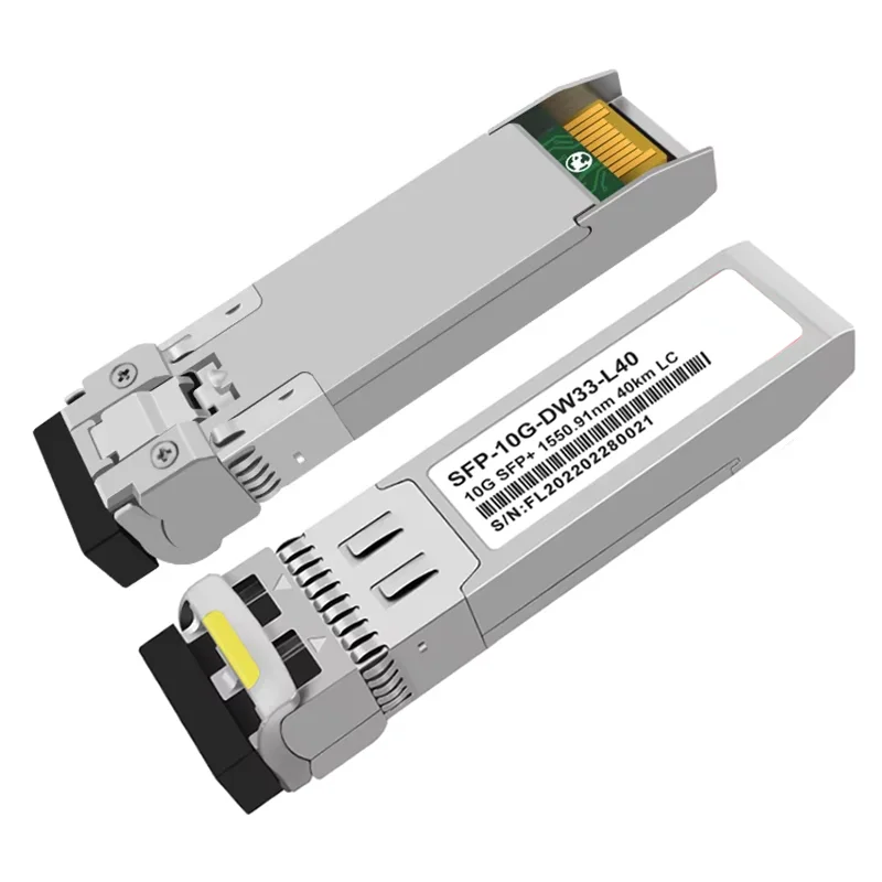 Оптический модуль 10G SFP+ DWDM, 40 км C21 ~ C60 DDM, дуплексное LC-волокно, совместимое с коммутатором Cisco Mikrotik Ubiquiti Mellanox