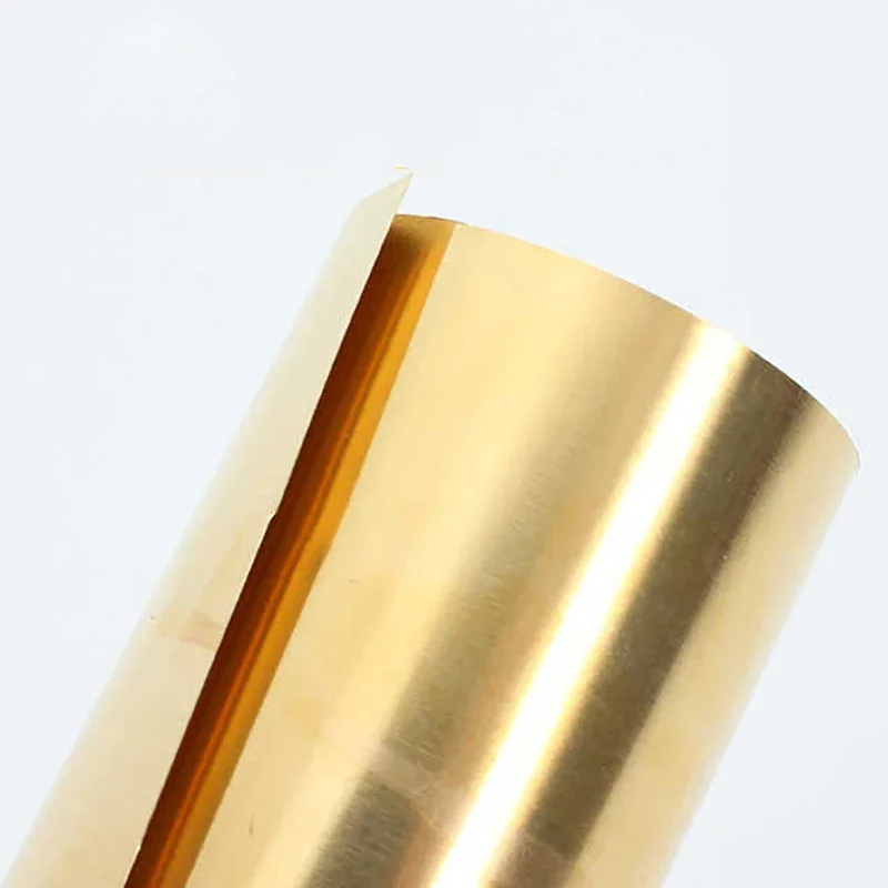 Folia mosiężna gruba 0,2 - 1 mm szerokość 10 15 20 25 30 40 50-305 mm Blacha mosiężna Blaszka mosiężna cienka folia płyta długość 1/0,5 metra