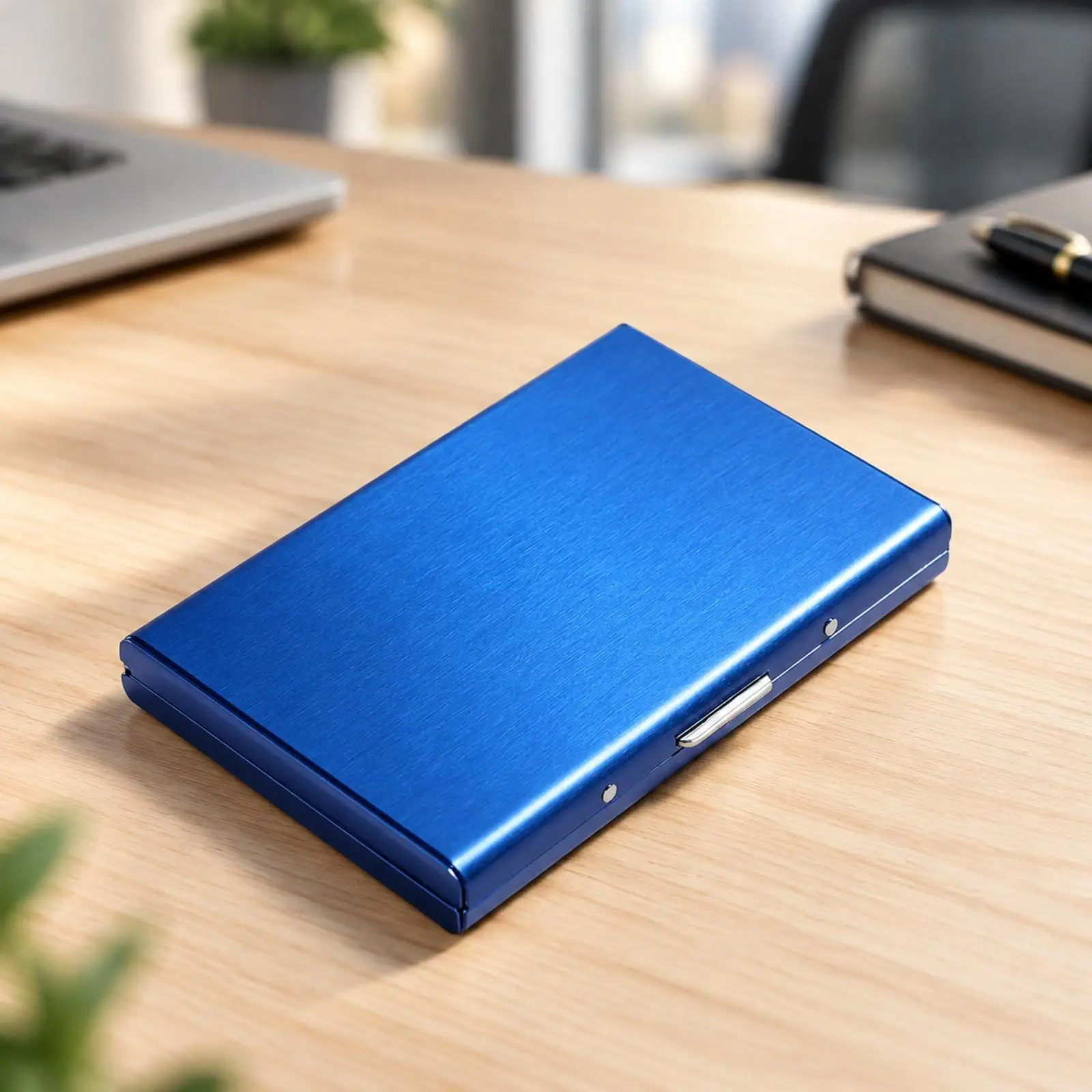 Metallic Card Holder RFID Blocking Wallet Stainless Steel Large Capacity Case for Men Women Fits 10 Cards Slim Secure Travel