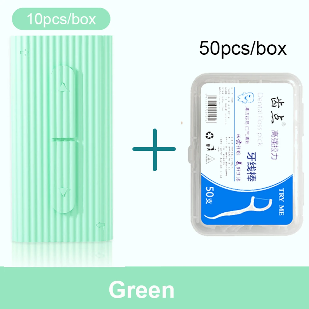 Portable Dental Floss Dispenser Toothpicks With Thread Holder Teeth Cleaning Tool Small Hilo Dental Floss Tooth Pick Storage Box