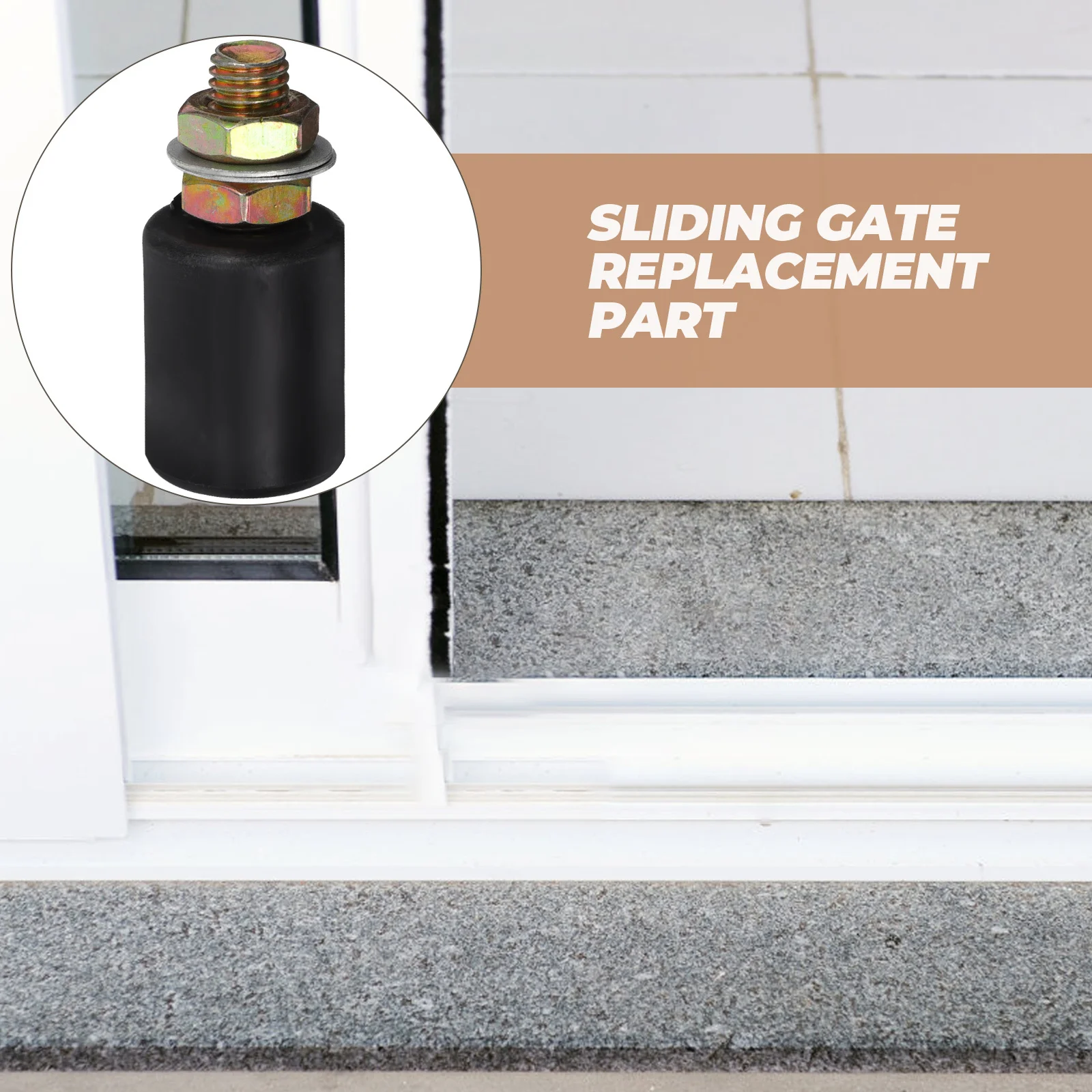 4Pcs Nylon Sliding Gate Wheel Durable Guide Rollers Replacement for Rail Doors Yard Gates Sliding Door Accessories