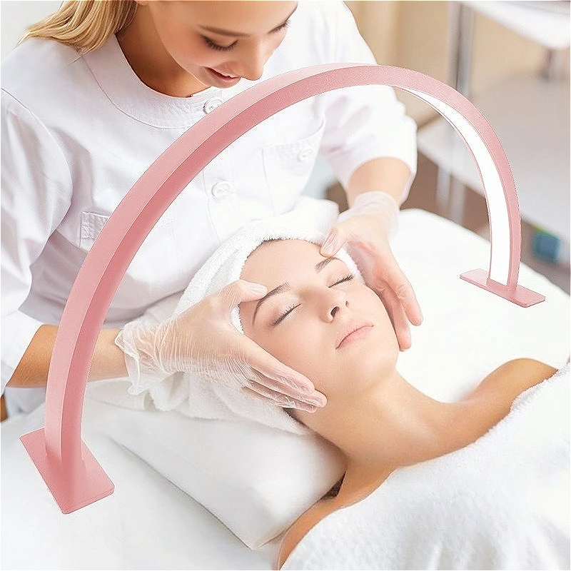 نصف القمر على شكل حرف U مسمار مصباح مسمار المعدات المساعدة صالون تجميل بسيط LED الجدول مصباح مسمار الفن المعدات الإبداعية الجدول مصباح