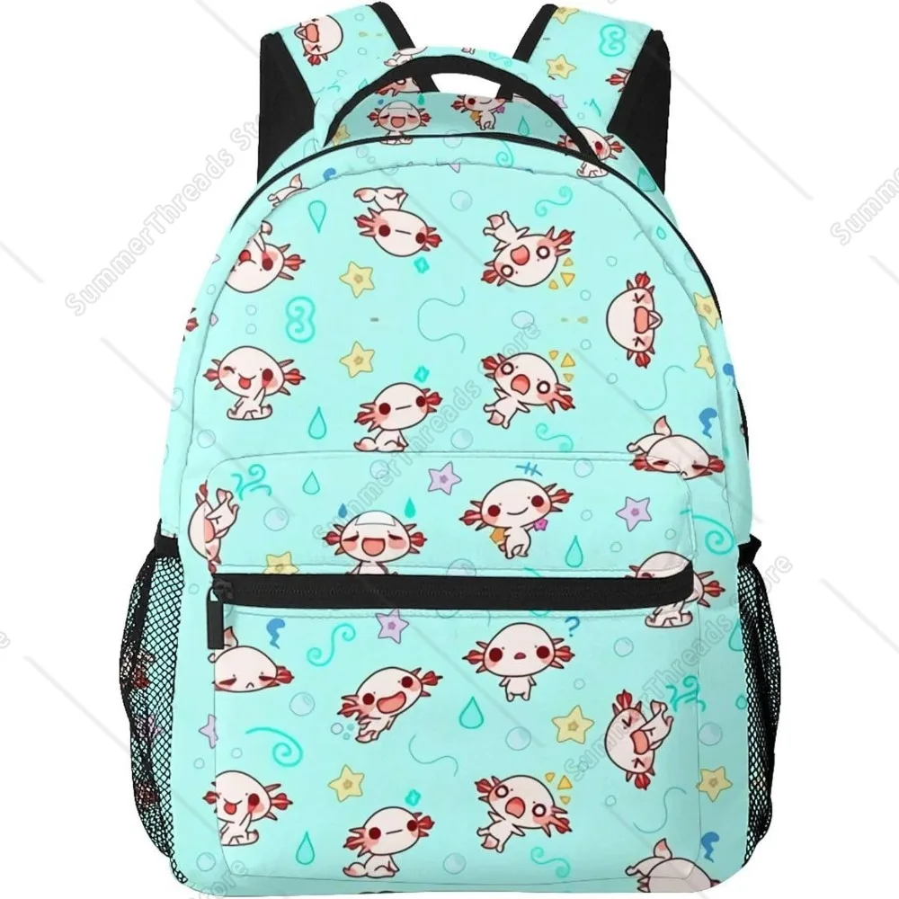 

Axolotl Kawaii милый рюкзак для школы, сумки для ноутбука, сумка для книг, большой повседневный рюкзак для студентов, девочек, мальчиков, детей, подростков, путешествий, спорта W
