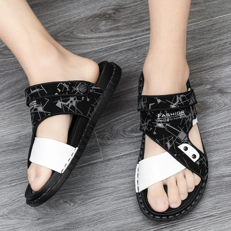 Men's Soft Open Toe Platform Sandals For Beach_voghion.com
