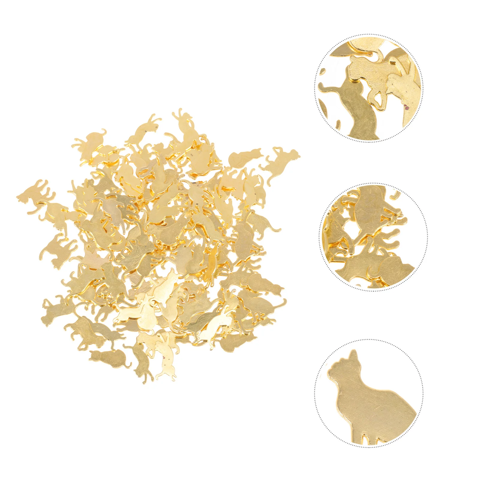 

120Pcs DIY Cat Shape Pendants Premium Alloy Charms for Necklaces Bracelets Earrings Jewelry Making Supplies Mini Filler Charms