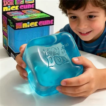 NeeDoh Nice Cube Squishy Stress Soft Stretchy Sensory Fidget Toy for Anxiety Relief ADHD Focus Stress Relief for Adults Kids