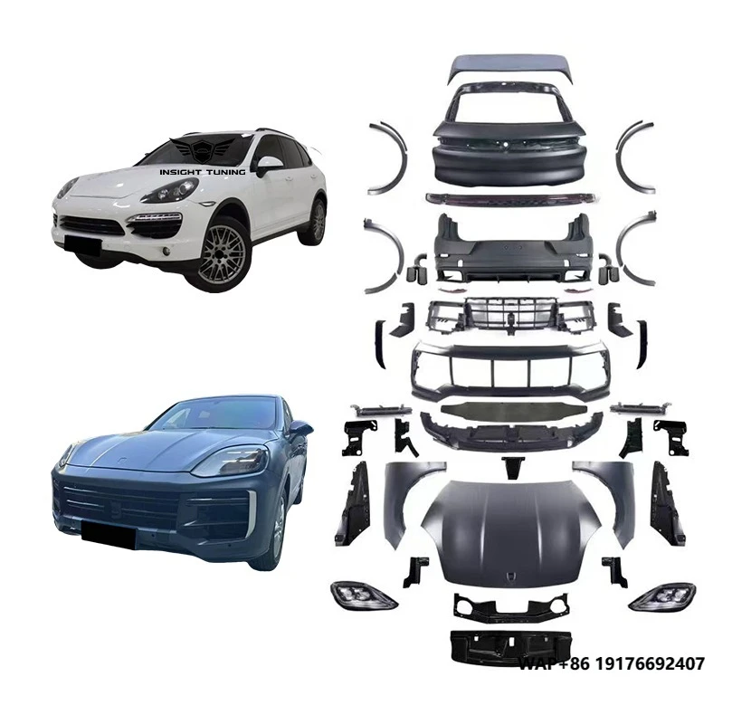 

New Design Car Bumper 958.1 958.2 Upgrade to 9Y0.2 9Y0.A Turbo S 2024 Facelift Bodykit forPorsche Cayenne 10-17 Body Kit