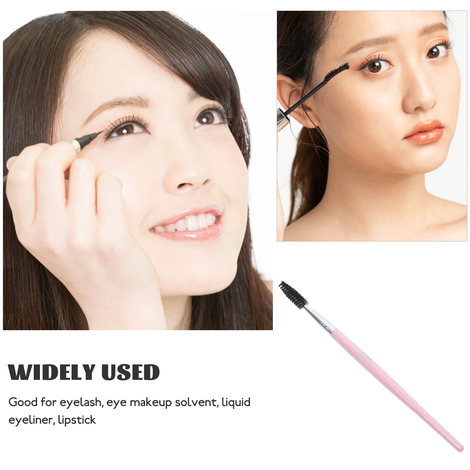 Sils souples et flexibles pour Mascara, toilettage des sourcils, outil de maquillage rose, brosse à cils