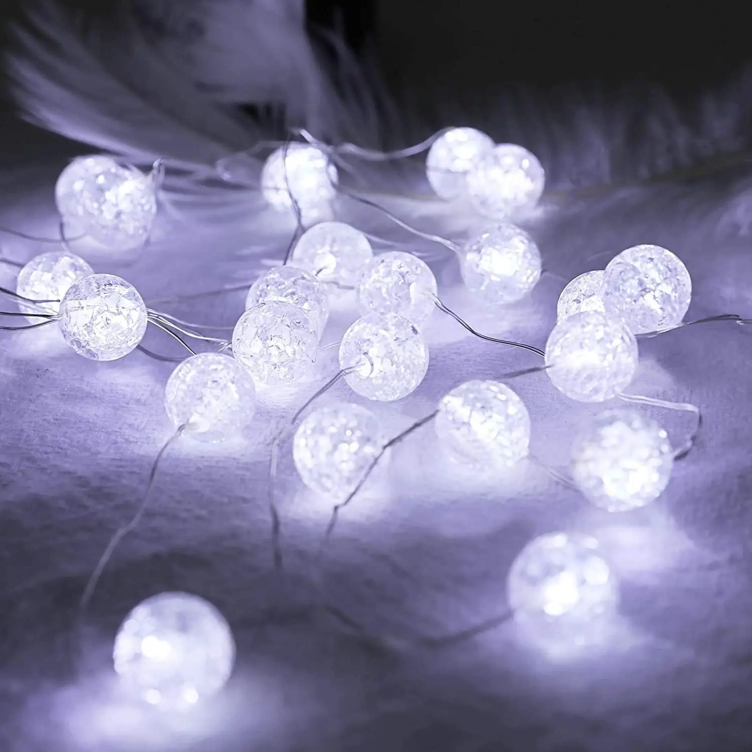 Guirxiété lumineuse à 30 ampoules LED 10-30m, fil de cuivre 62, batterie, lumière dégradée, lampe d'extérieur pour anniversaire, décoration de mariage