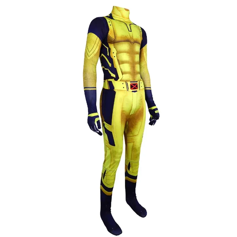 SN55MARVEL Wolverine Battle Suit Boys Superhero Cosplay Zentai Jumpsuit Kids Adults Costume Party Clothes Bodysuit@54WE
