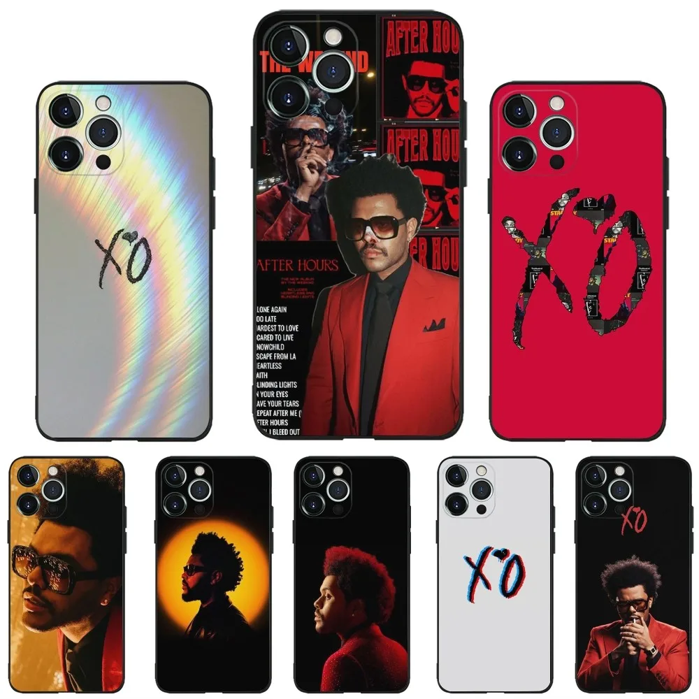 The W-Weeknd XO Phone Case For iPhone 16,15,14,13,12,11,Plus,Pro Max,XS,X,XR,SE,Mini,8,7 Soft Silicone Black Cover