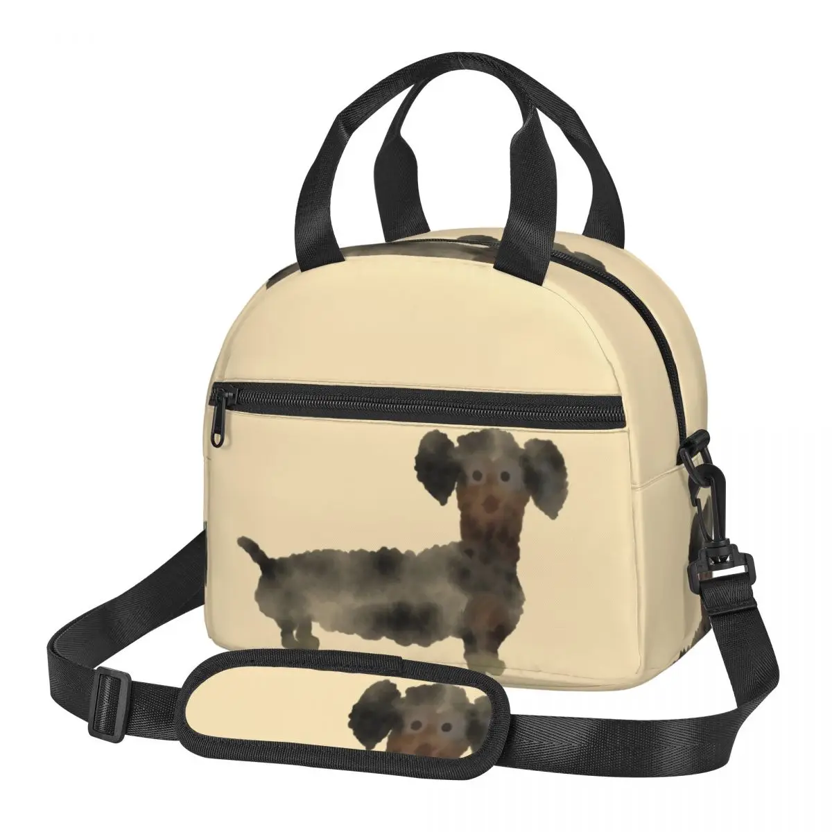 Charming Dachshund Watercolor Lunch Bags Insulated Bento Box Portable Lunch Tote Picnic Bags Thermal Bag for Woman Girl