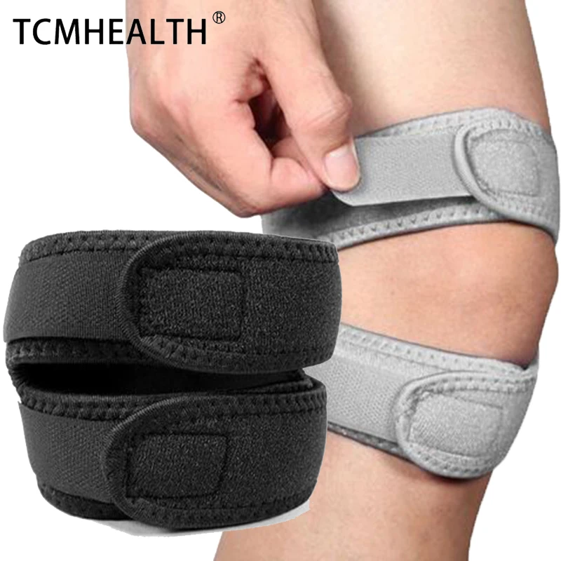 Sports Knee Support Double Patella Belt Elastic Bandage Tape Sport Strap Knee Pads Protector Band Knee Wrap Strap Band