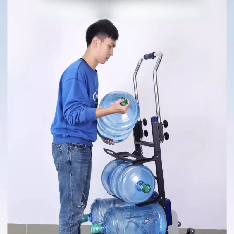 

Bottled water Electric load climbing machine Loading water Delivering water Climbing car Up and down stairs Truck