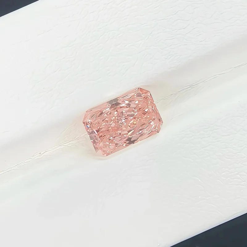 IGI Certified Lab Grown Pink Radiant Cut Loose Diamonds 1 ct to 2 ct Wholesale for Custom Jewelry Making Engagement Rings