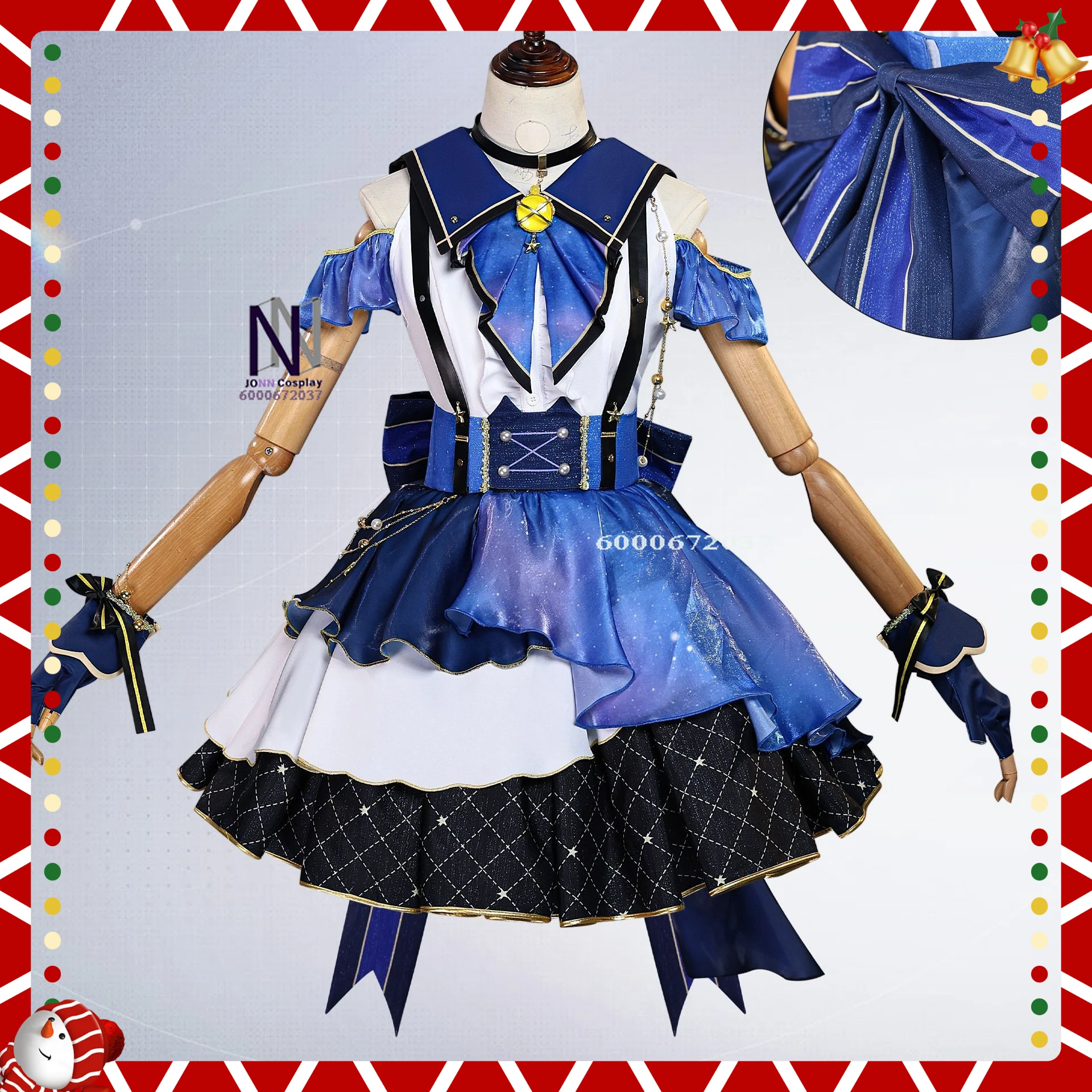 

Hot LoveLive Cosplay Costume Anime Rin Hoshizora Role Playing Clothes Blue Dress Women Adult Comic Con Uniform Halloween Party