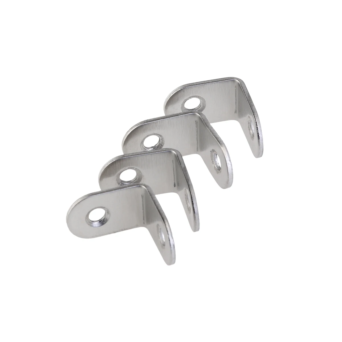 

4pcs Stainless Steel Brackets 25mm Silver Right Angle L Shape Metal Bracket for Furniture Home Factory Hardware Use