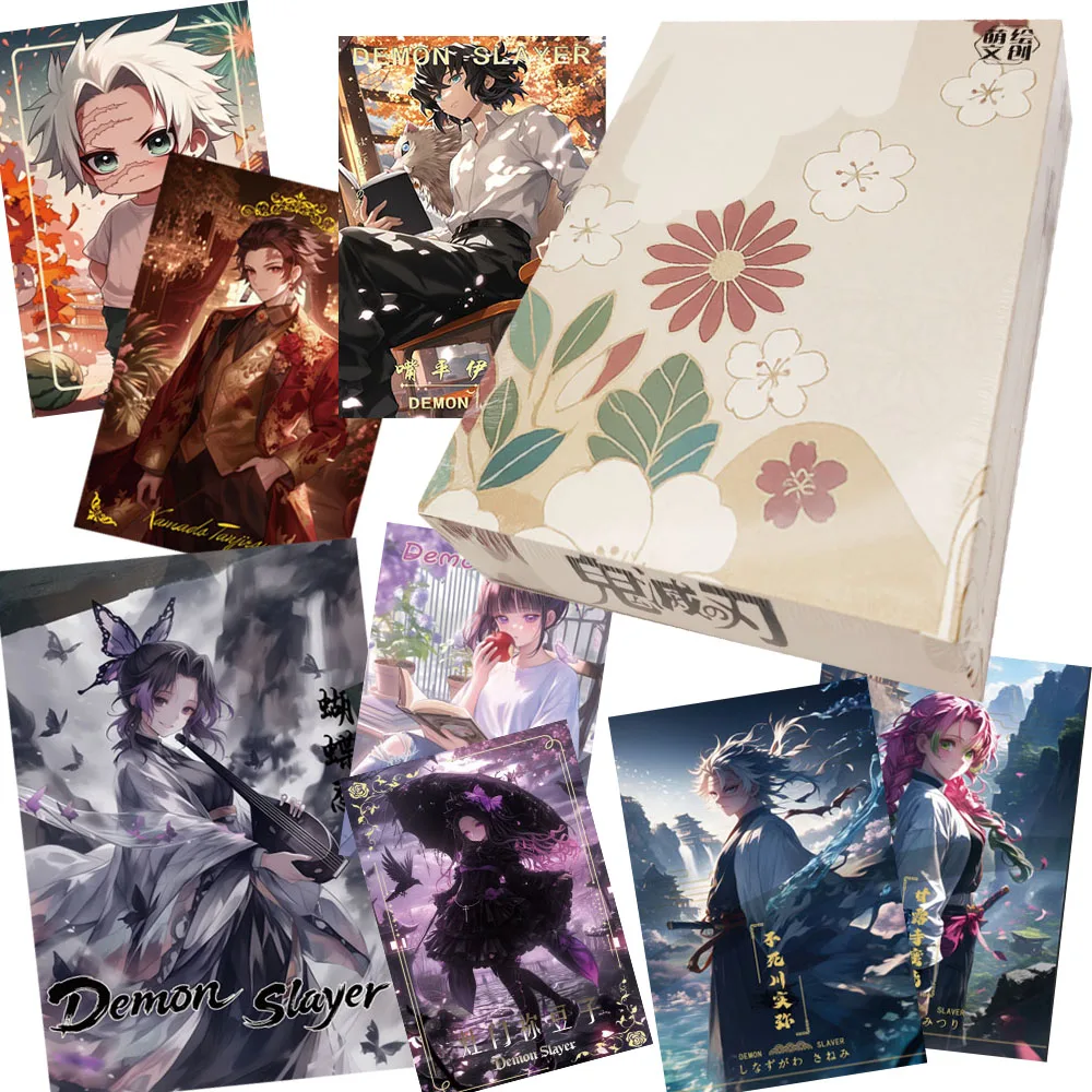 

Demon Slayer Acrylic Color Paper Cards for Boys Girls Anime Protagonist Kamado Tanjiro Visual Arts Feast Hobby Cards Unique Gift