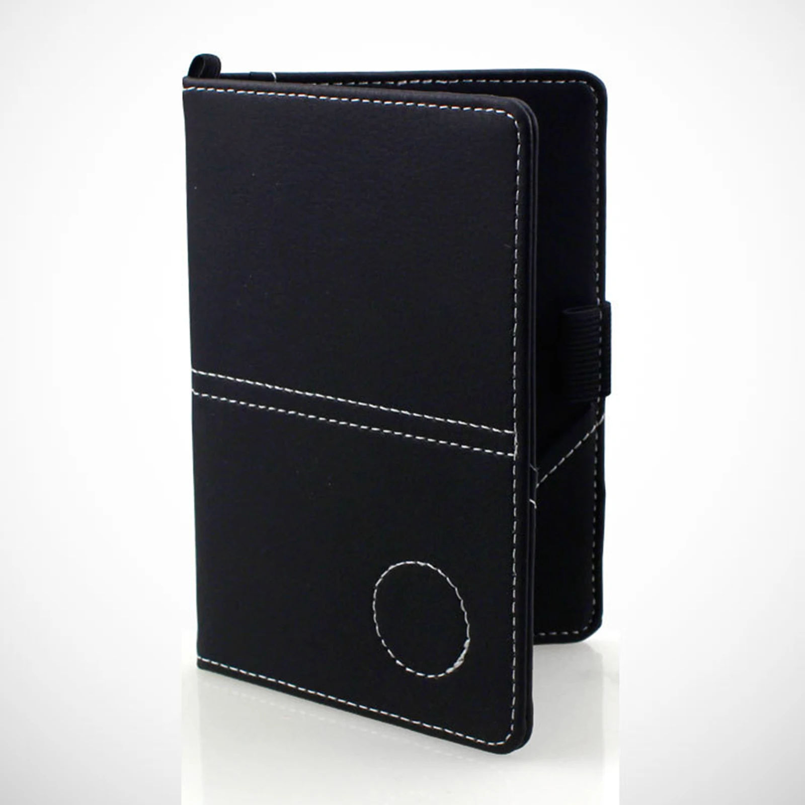 Black PU Golf Scorecard Holder Scorecard Cover Notebook + 2Pcs Free Score Sheets + 1Pc Pencil and Hook Statistic Score Tracking