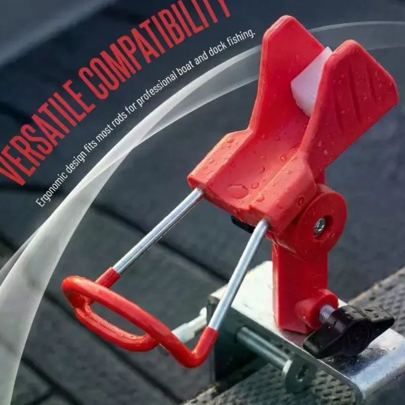 Heavy Duty Fishing Rod Holder for Boats 360 Degree Adjustable Clamp On Metal Bracket for Kayak Marine Use