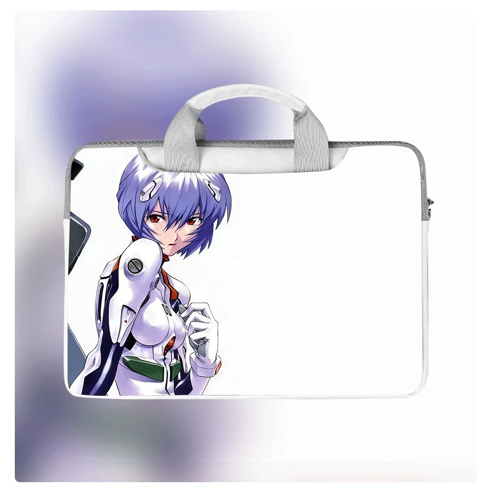 

Сумка-портфель для ноутбука 16 дюймов с принтом персонажей аниме EVA, портативная, из полиуретана, на плечо, с мягкой подкладкой, защитный чехол
