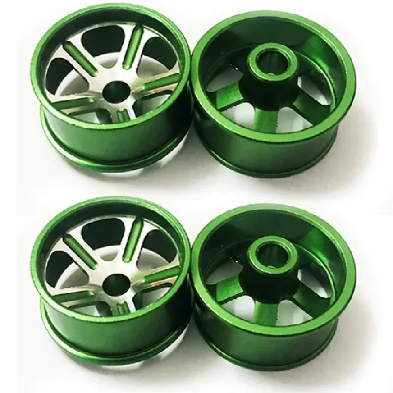 Średniej wielkości lekkie koła, części do samodzielnego montażu do Tamiya MINI 4WD, kolorowe koła z aluminiową tarczą L005, 1 zestaw/partia