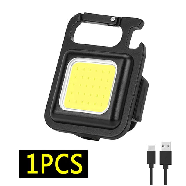 Multifunktion ale tragbare Mini-LED-Taschenlampe USB wiederauf ladbare Tasche Schlüssel bund Licht im Freien wasserdichte Notfall Camping Laterne