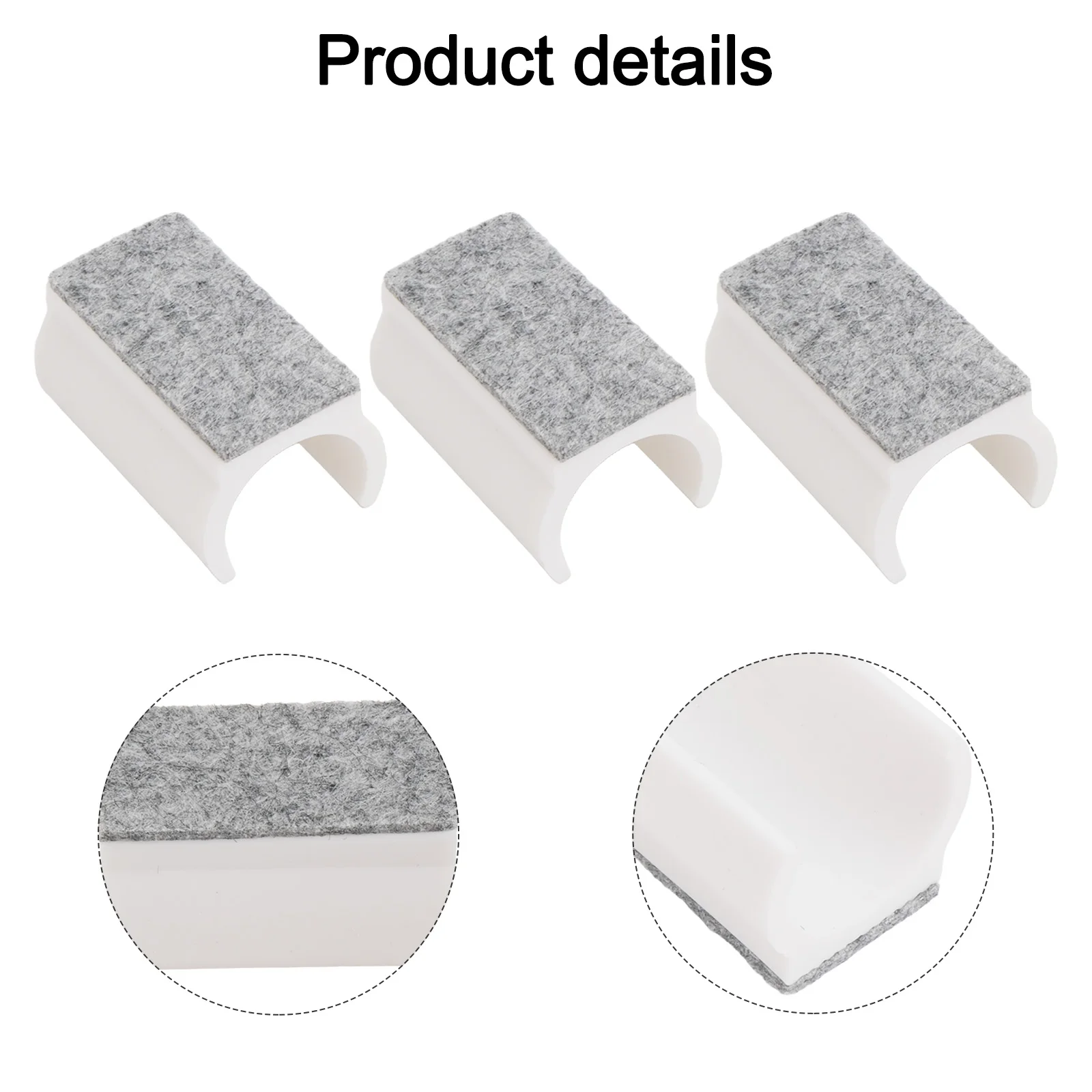 

For Noise-sensitive Environments Felt Pads Chair Gliders Office Chairs 22mm Soft Felt Pads Resealable Packaging