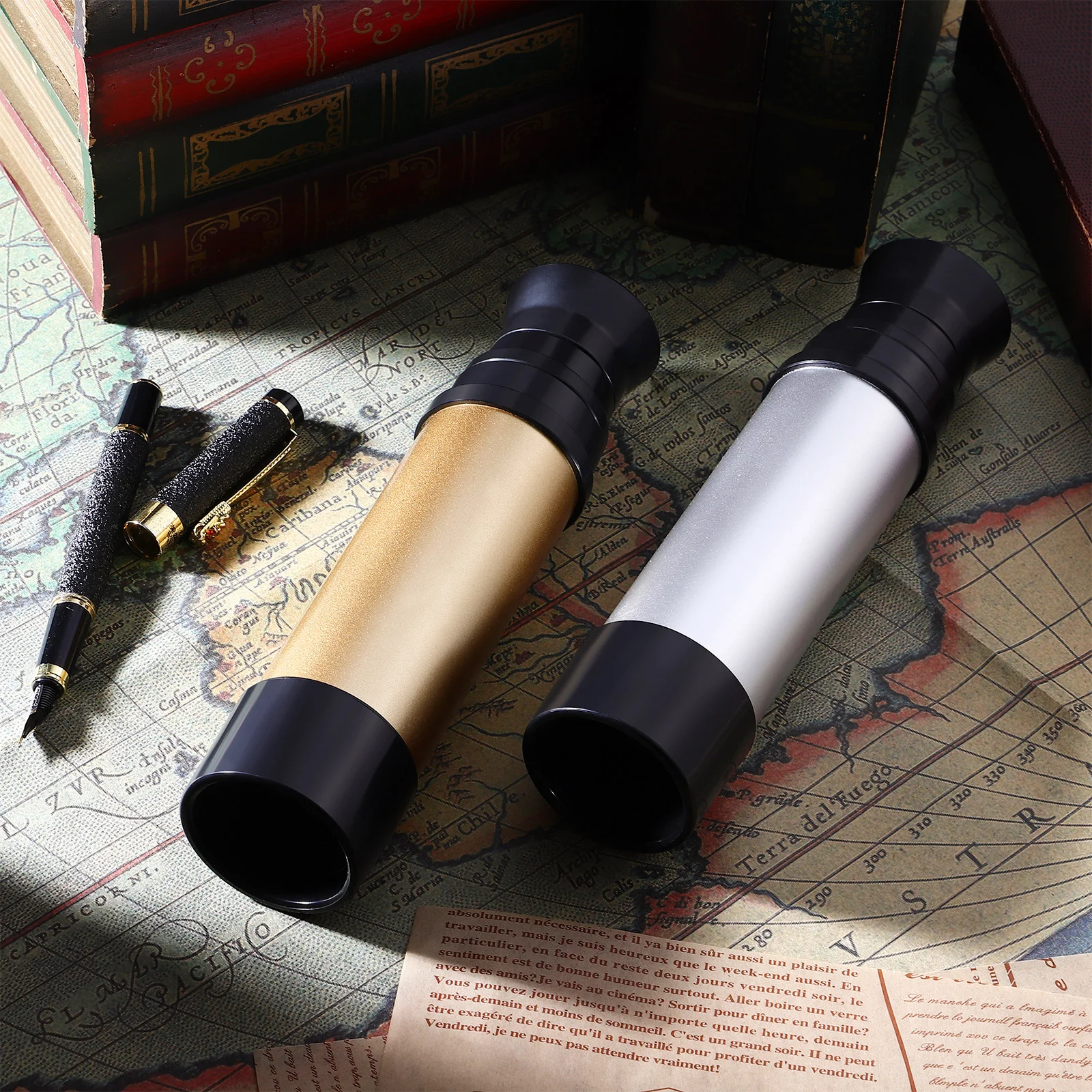 2 Pcs Pirate Telescope Handheld Toys Kids Spyglass Childrens Educational Mini Scientific Physics Vintage for