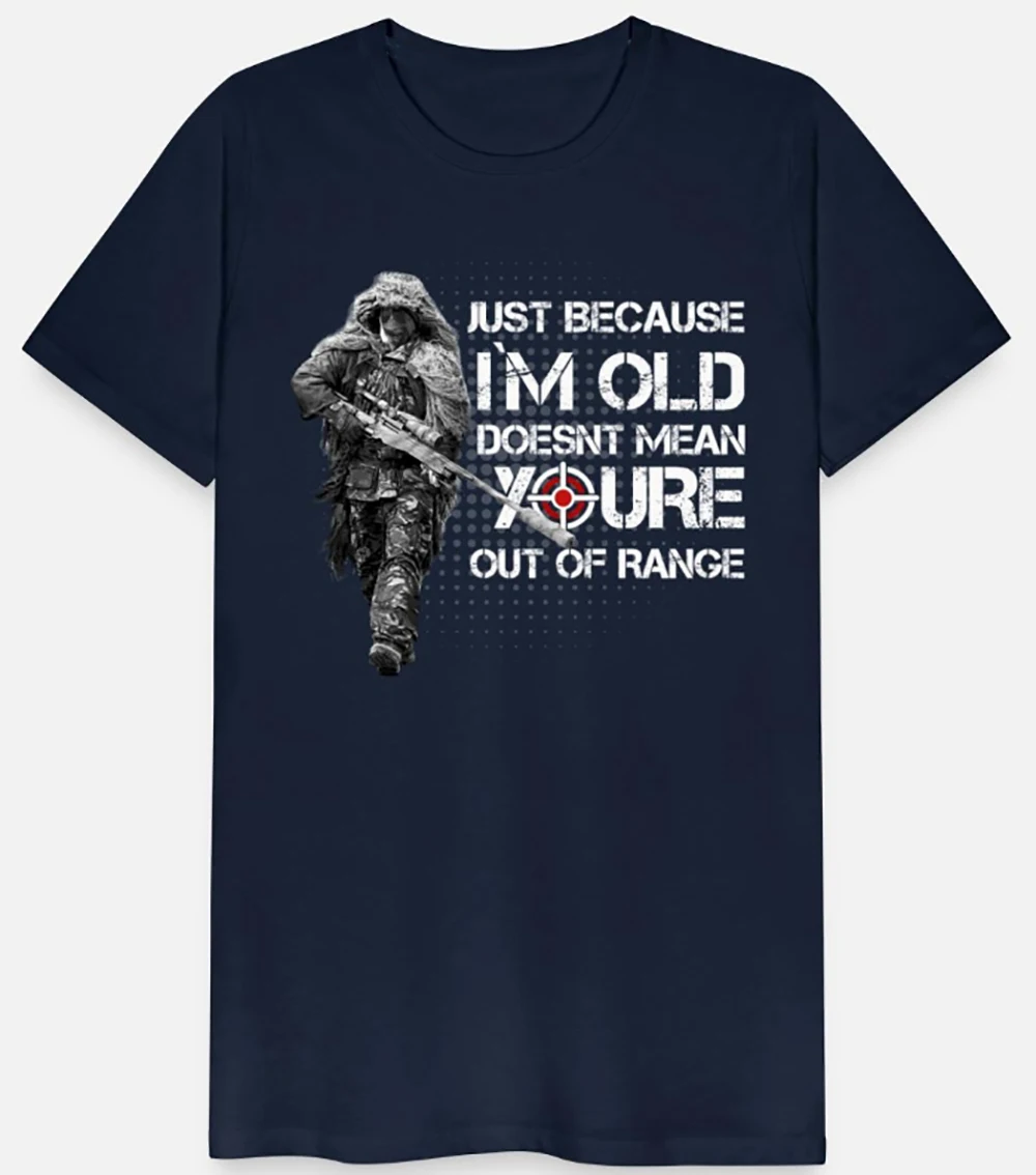 Funny Military Sniper T-Shirt 100% Cotton O-Neck Short Sleeve Summer Casual Mens T-shirt Streetwear