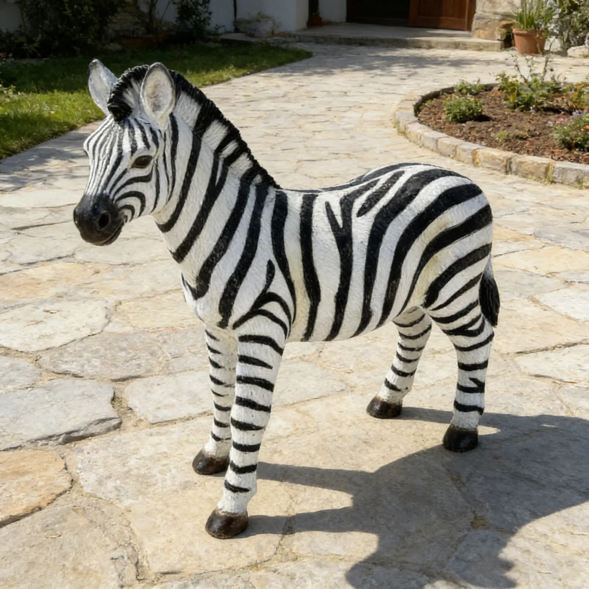 模擬ゼブラガーデン像、樹脂製屋外&屋内装飾オーナメント、中庭 - Art Craft Zebra のレビューと価格