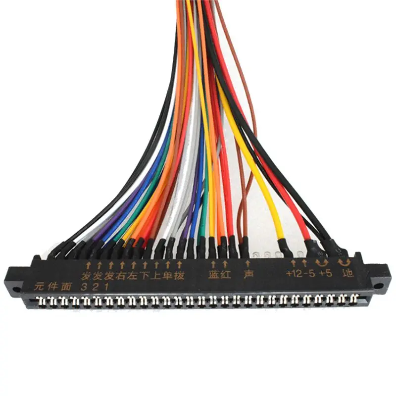 HAPPY DIAN!28Pin Jamma Extension Cable Game Machine Jamma Harness Connectors Gold Finger for Game Parts Coin Operator